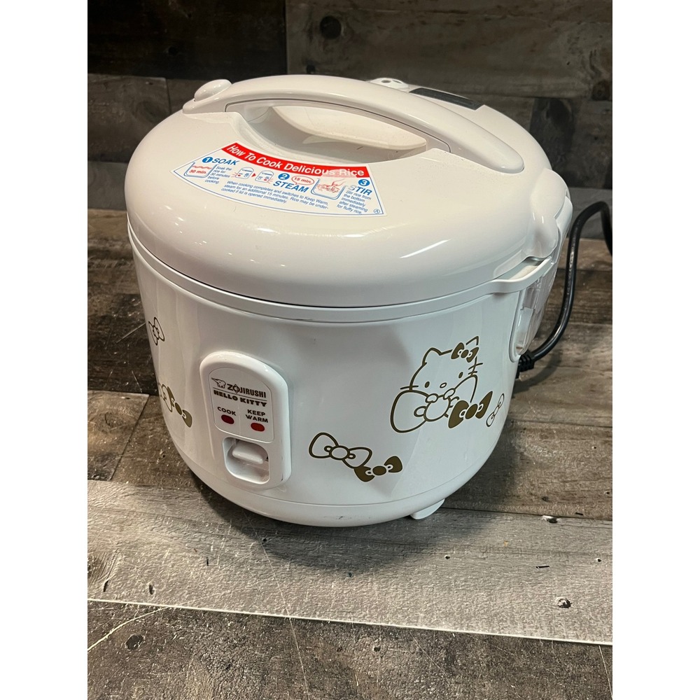 Zojirushi Hello Kitty Rice Cooker White Gold NS-RPC10KT MISSING PARTS
